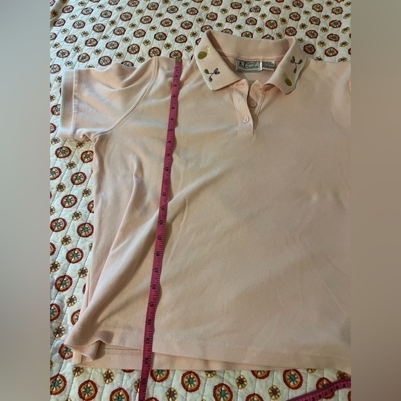 Vintage Women’s Golf & Pineapples Embroidered Pink Polo Size L - Picture 6 of 6